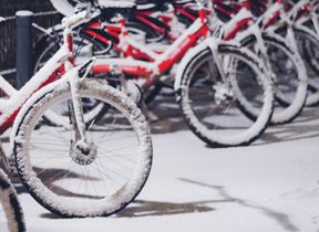 a-row-of-red-bikes-covered-in-snow