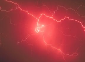 lightning-bolt-in-a-red-sky