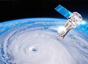 satellite-above-the-earth-measuring-weather-parameters.-hurricane