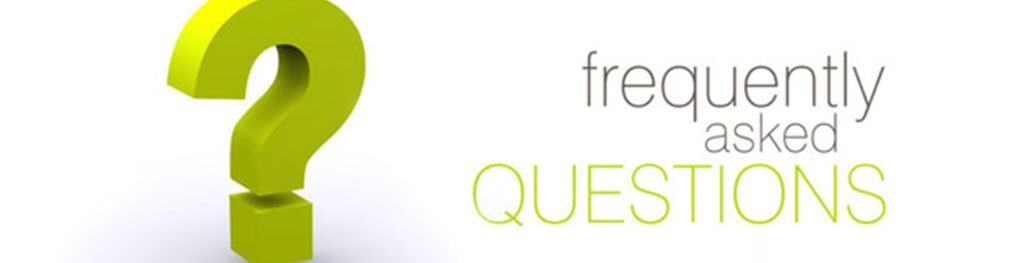 A green question mark next to the words 'frequently asked questions'.