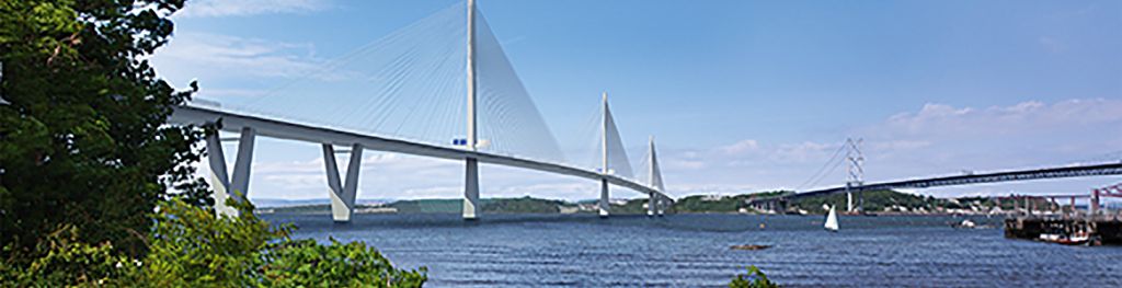 Road bridge over the Forth in Scotland