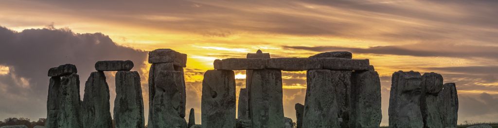 Stonehenge during a sunset
