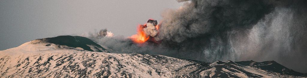 A volcanic eruption