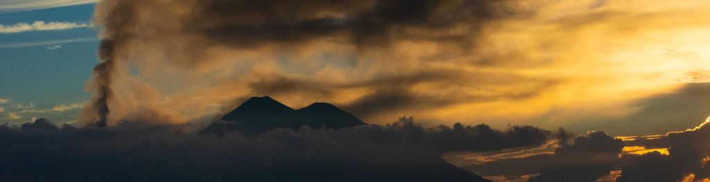 A volcanic ash cloud