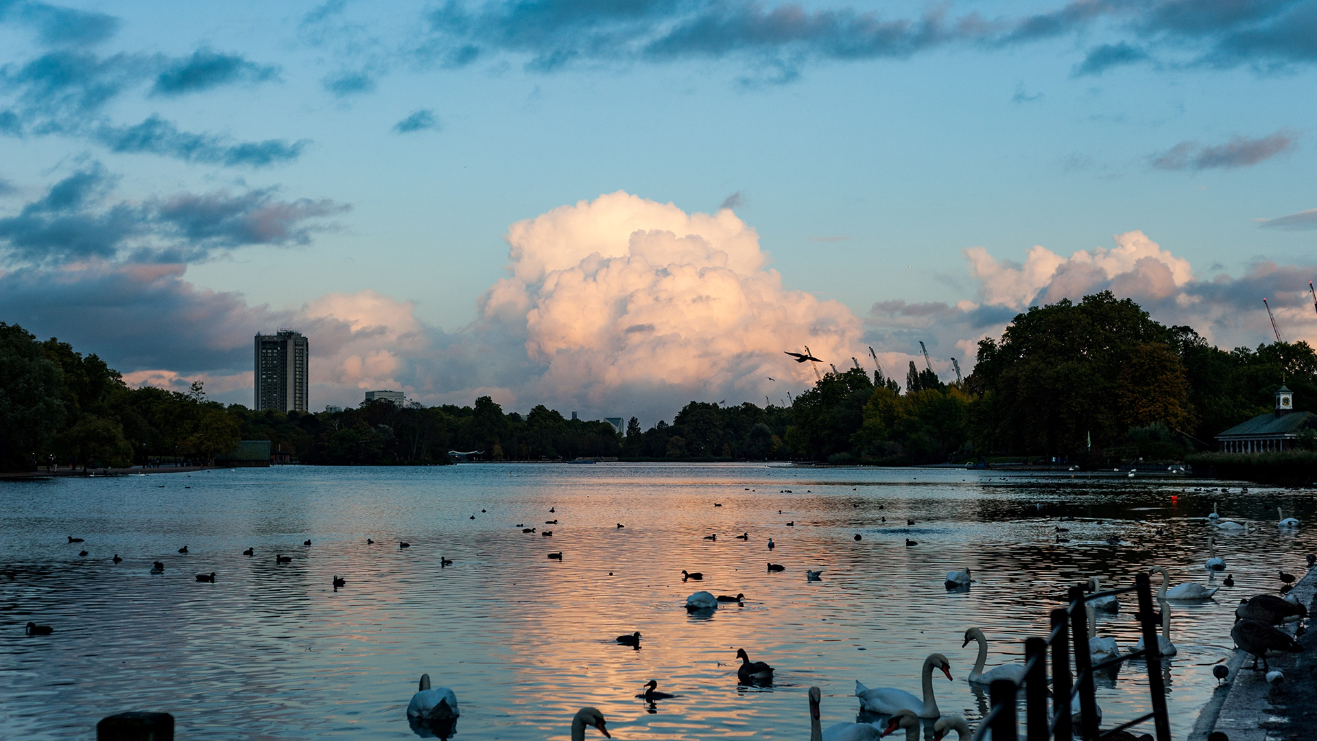 Thunderstorm cloud developing at the end of a day in London