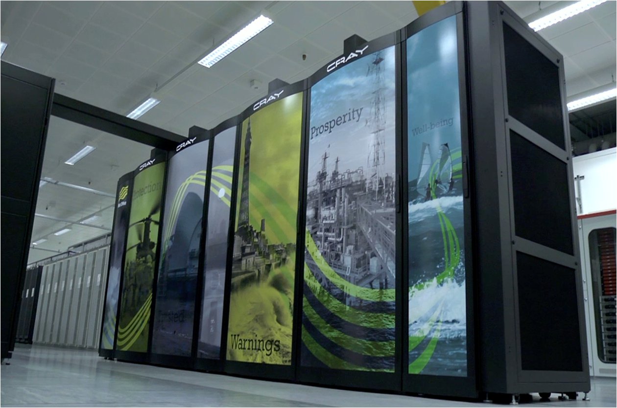 Image of part of the Cray XC40 supercomputing system