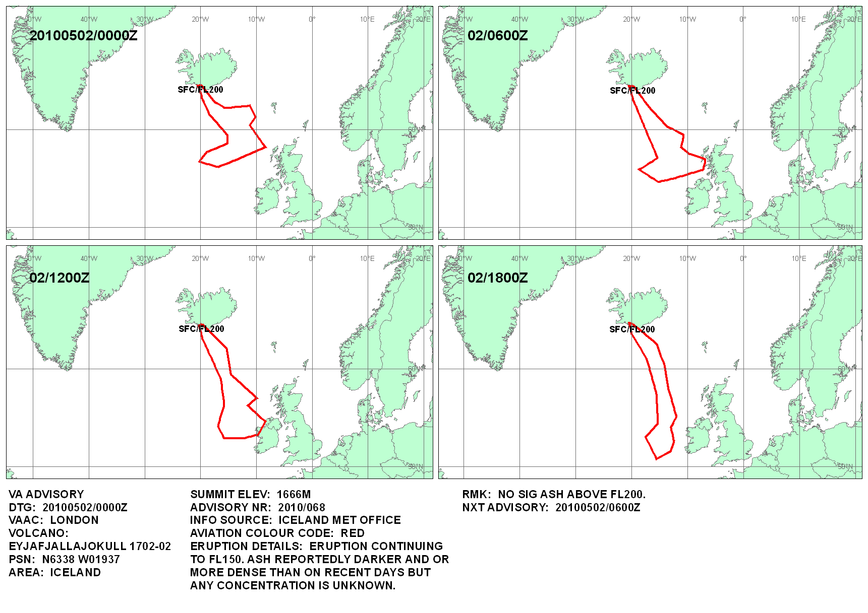 Volcanic ash graphic